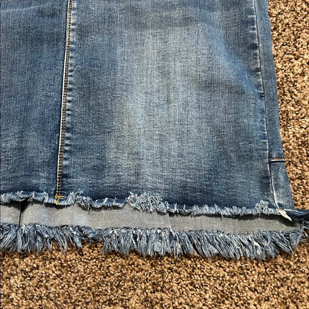 NWT Coco + Carmen Blue Denim Midi Skirt - Picture 8 of 9